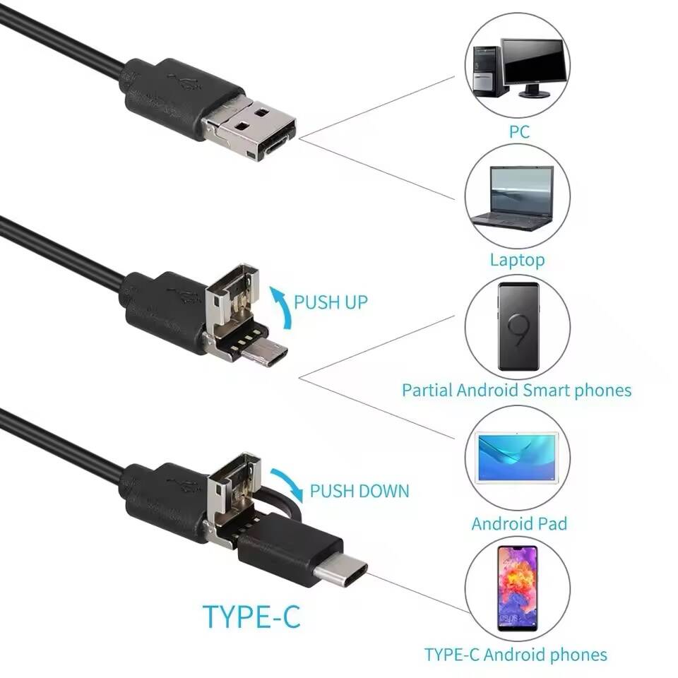 Caméra Endoscope 8mm 1080P HD - USB Étanche avec Câble Flexible 2M et 8 LED pour Android et PC (Kinshasa) – Image 3