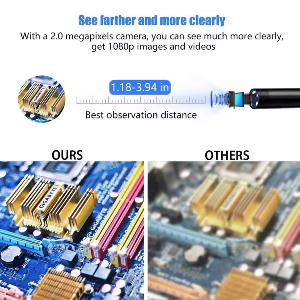 Caméra Endoscope 8mm 1080P HD - USB Étanche avec Câble Flexible 2M et 8 LED pour Android et PC (Kinshasa) – Image 5