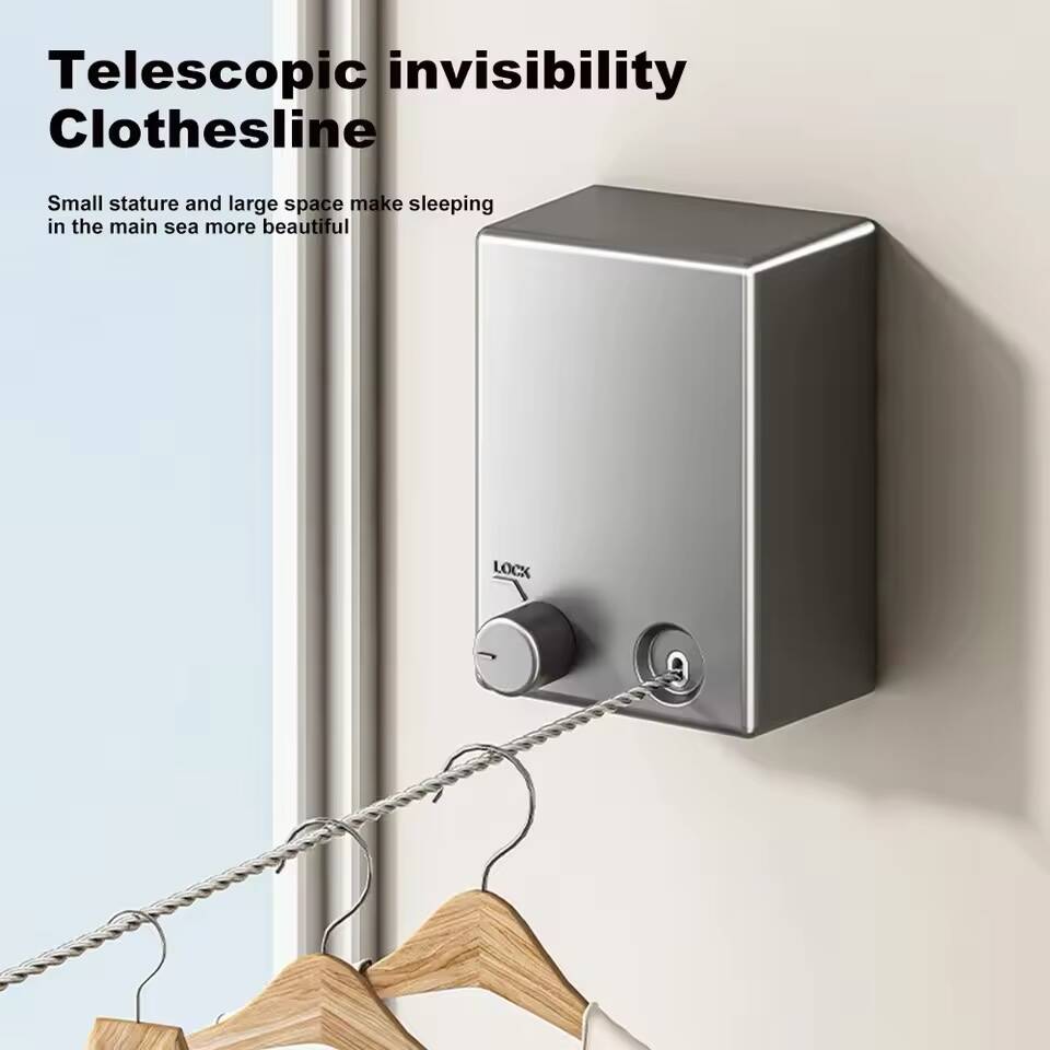 Corde à Linge Rétractable en Acier Inoxydable – Séchoir Gain de Place pour la Maison