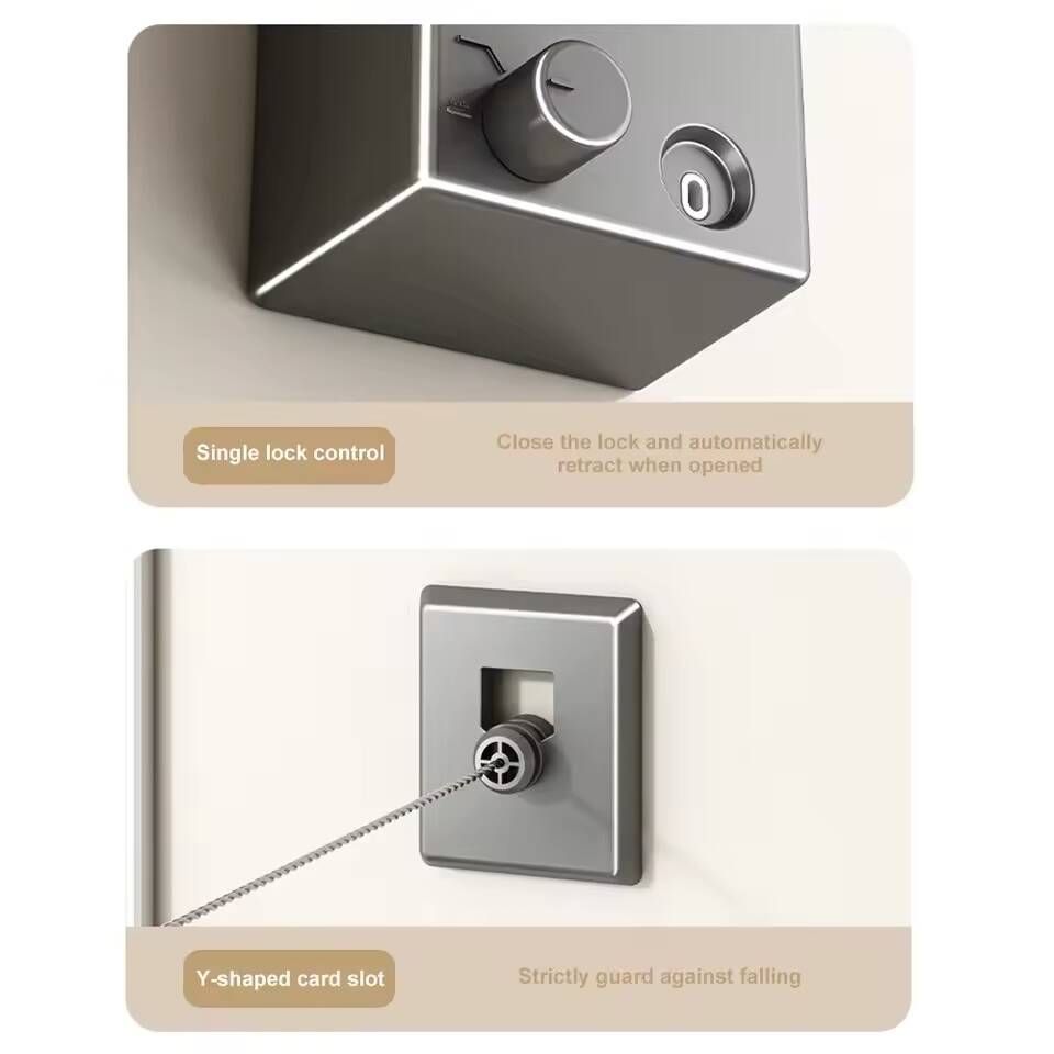Corde à Linge Rétractable en Acier Inoxydable – Séchoir Gain de Place pour la Maison – Image 5