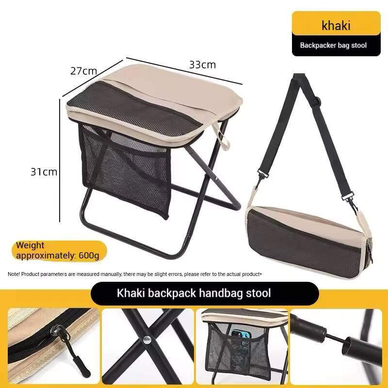 Tabouret Pliable Portable avec Dossier – Chaise de Camping Légère et Compacte – Image 2