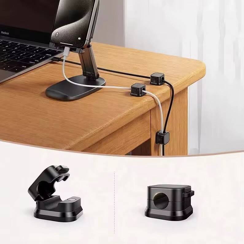 Pack de 4 Clips de Câble Magnétiques – Organisateur Adhésif Réglable pour Bureau – Image 5