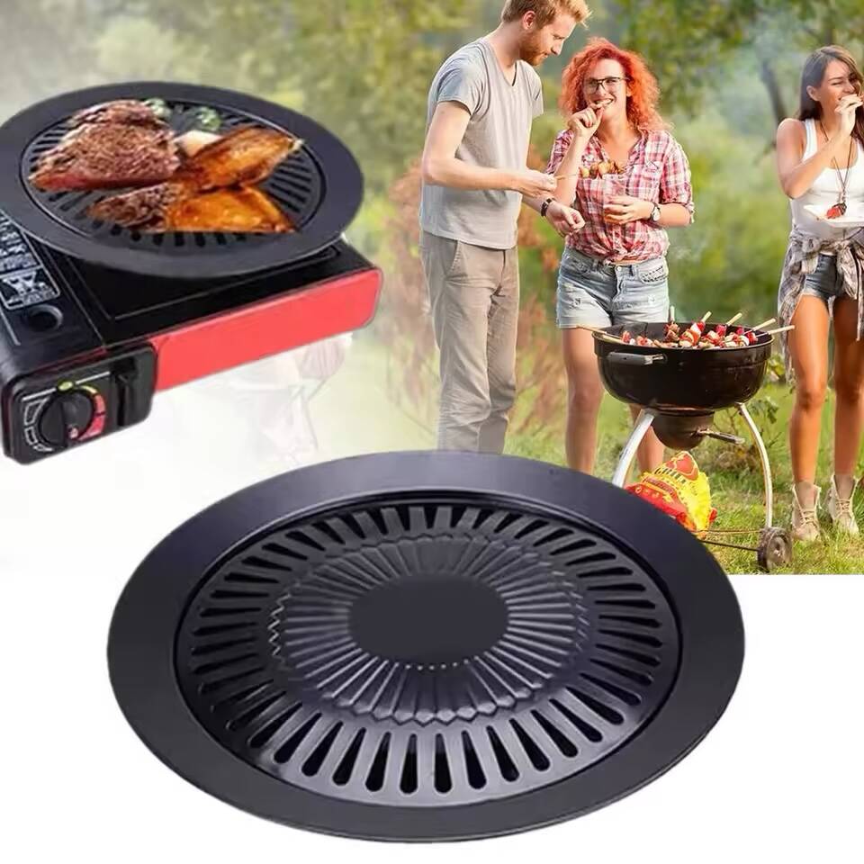 Poêle à Barbecue Sans Fumée – Plaque de Cuisson Antiadhésive pour Gaz & Électrique – Image 3