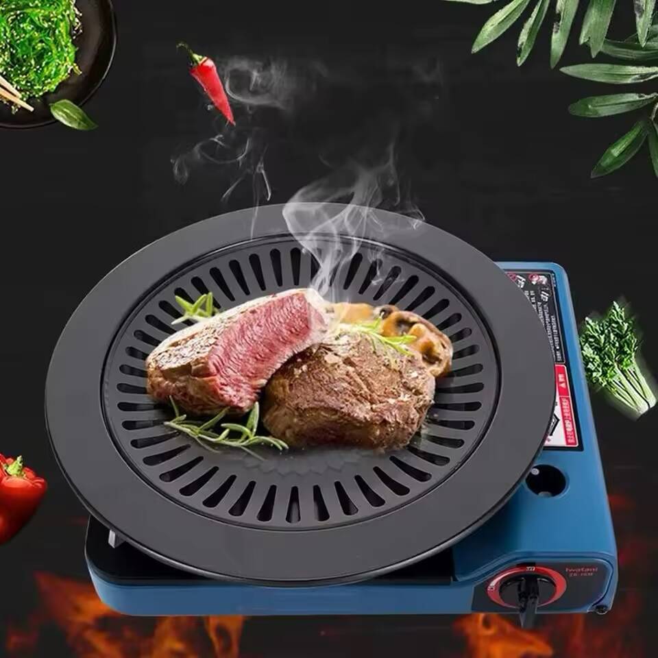 Poêle à Barbecue Sans Fumée – Plaque de Cuisson Antiadhésive pour Gaz & Électrique – Image 5