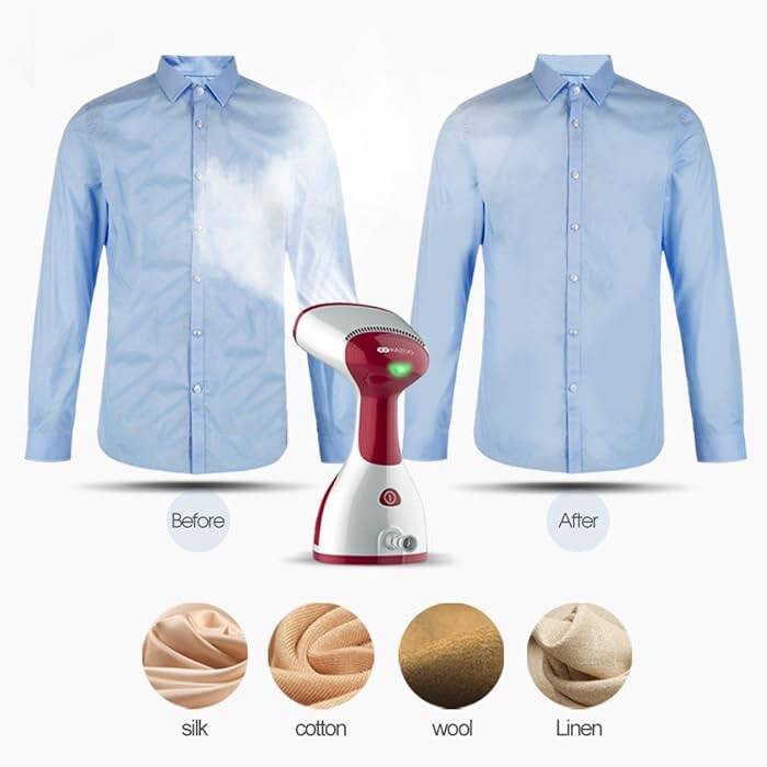 RAF Défroisseur à vapeur portable en tissu,(260 ml) La haute température tue les virus – Image 2