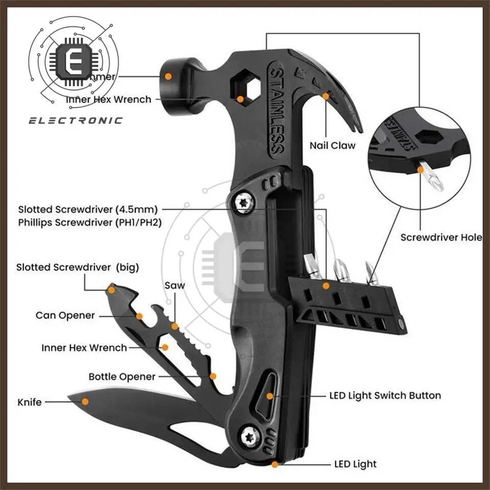 Pince multifonctionnelle en acier inoxydable