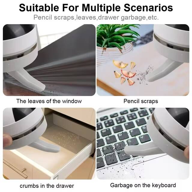Mini Aspirateur de Bureau : Nettoyeur Compact pour Table et Bureau avec Brosse – Image 4