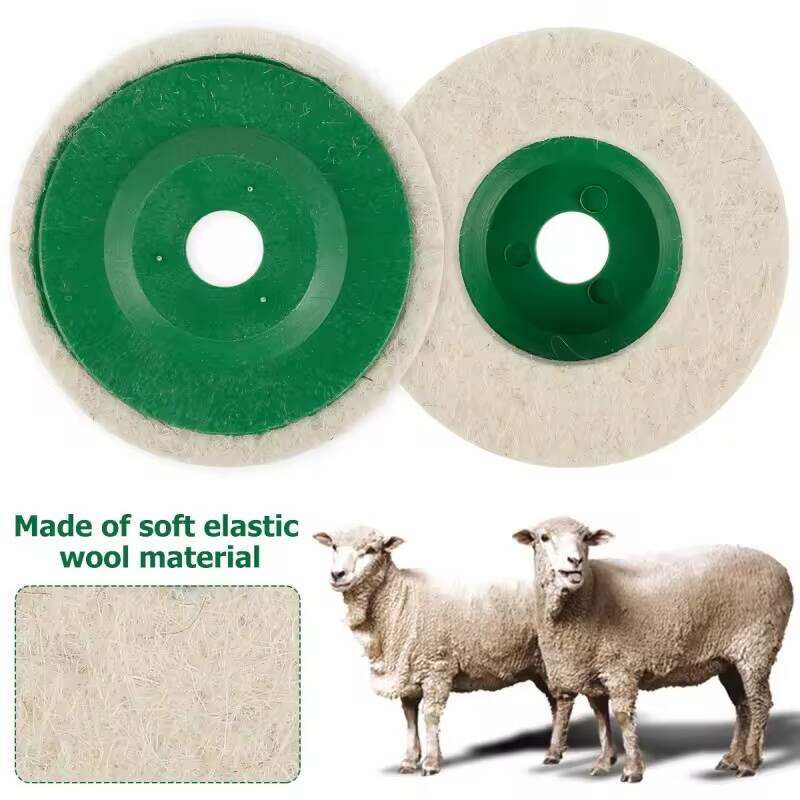 Pack de 4 Disques de Polissage en Laine – Tampon Buffing pour Meuleuse d’Angle – Image 4
