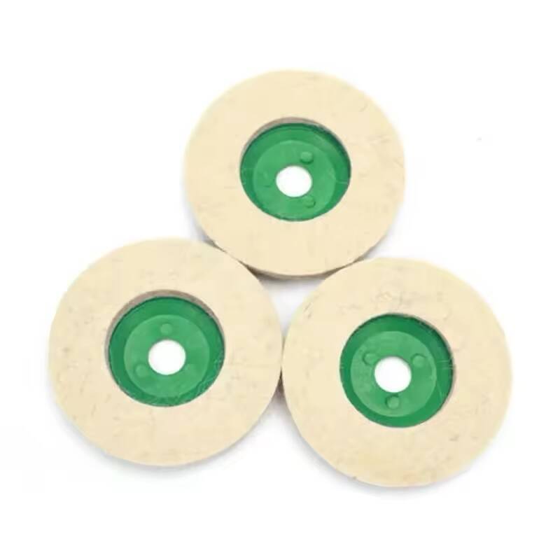 Pack de 4 Disques de Polissage en Laine – Tampon Buffing pour Meuleuse d’Angle