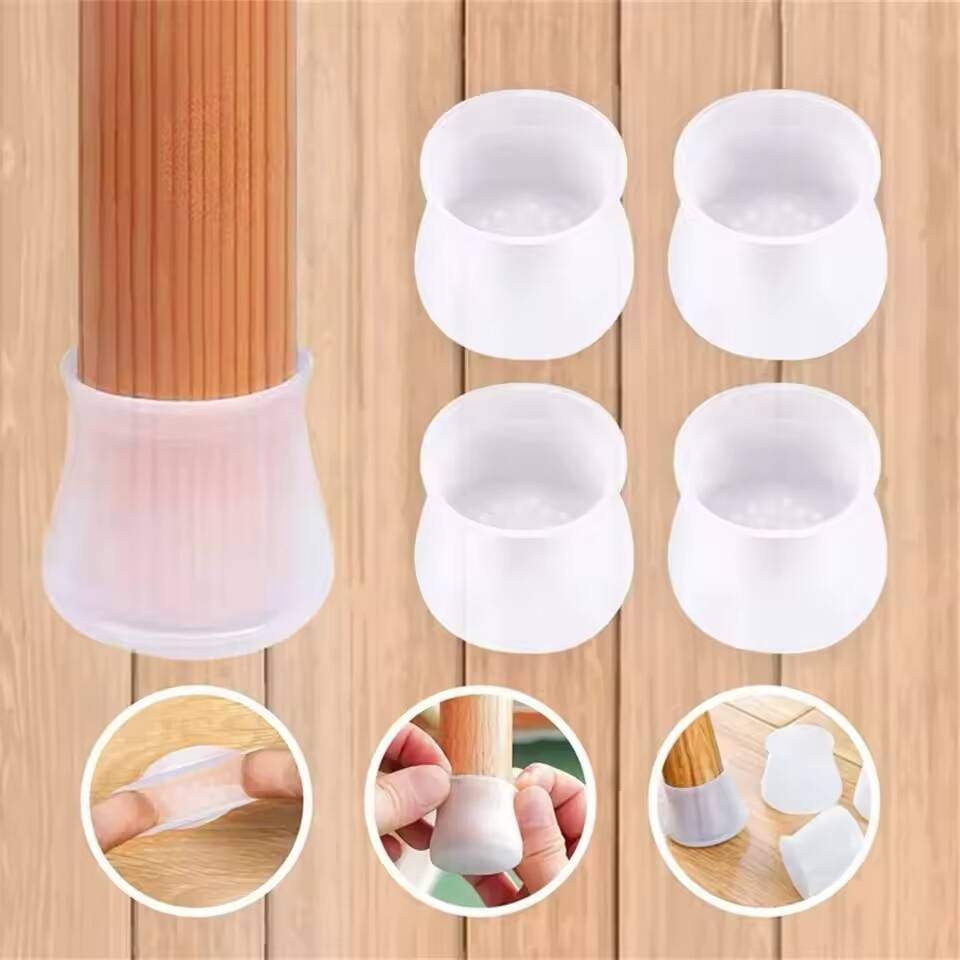 16x Protège-Pieds en Silicone Antidérapants pour Chaises – Protection Sol & Meubles
