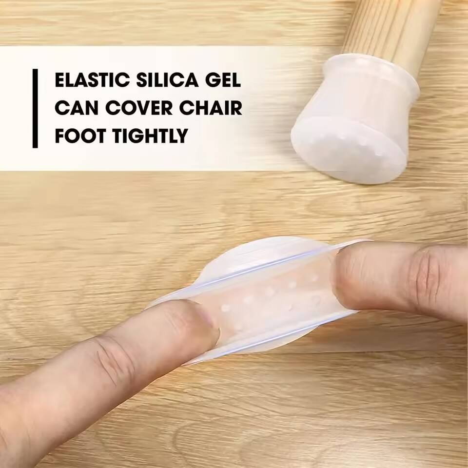 16x Protège-Pieds en Silicone Antidérapants pour Chaises – Protection Sol & Meubles – Image 5