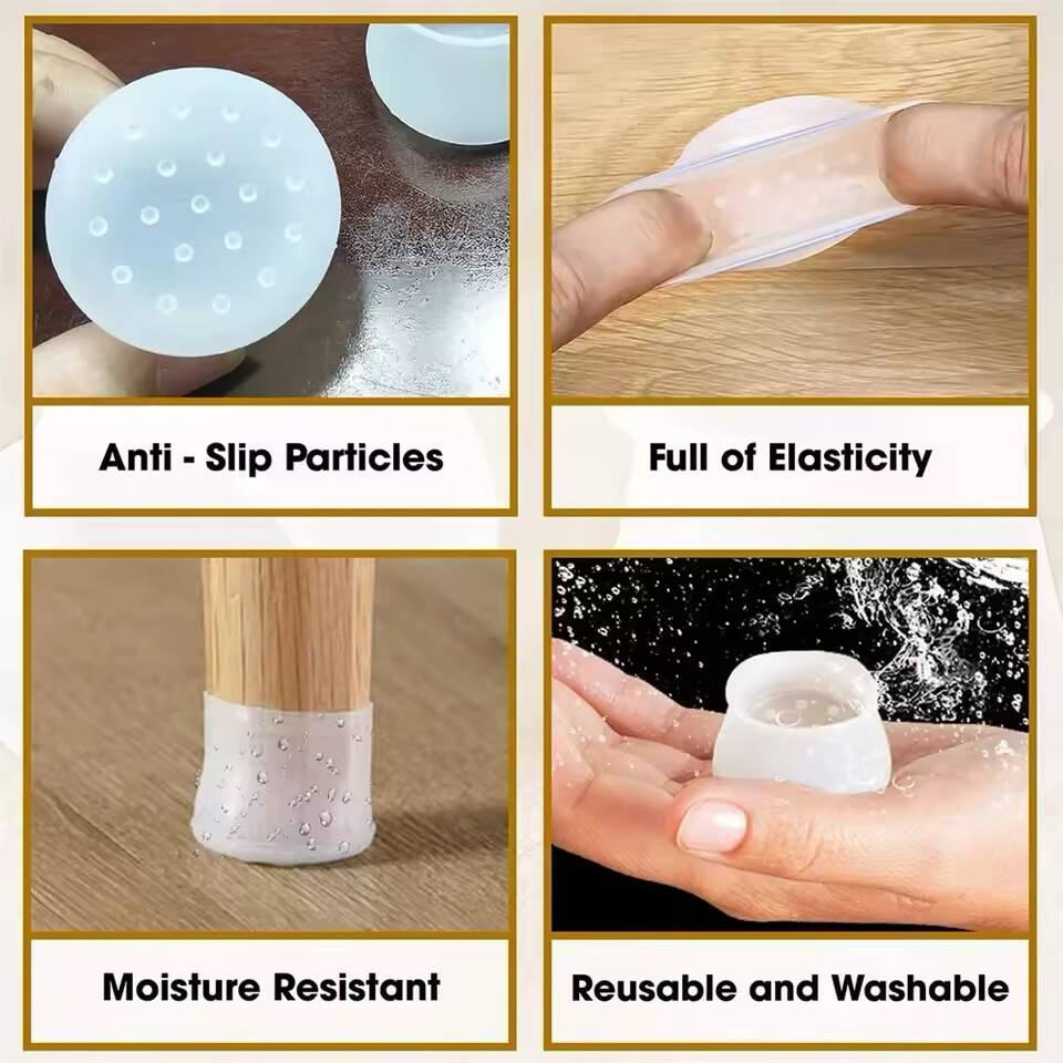 16x Protège-Pieds en Silicone Antidérapants pour Chaises – Protection Sol & Meubles – Image 3