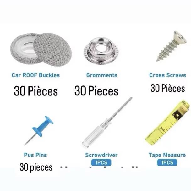 30 Boucles de Fixation pour Revêtement de Toit Intérieur de Voiture – Image 3