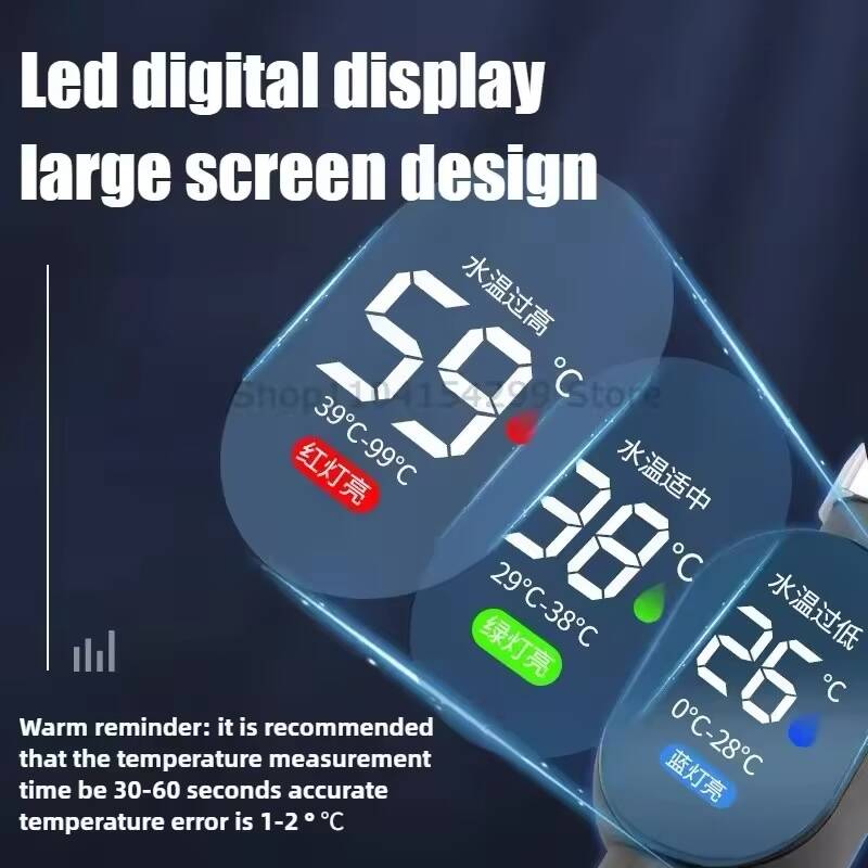 Thermomètre de Douche LED Noir – Affichage Numérique Précis 0–99°C pour Salle de Bain – Image 4