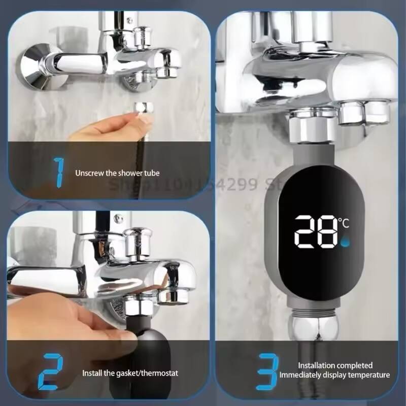 Thermomètre de Douche LED Noir – Affichage Numérique Précis 0–99°C pour Salle de Bain – Image 5