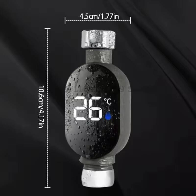 Thermomètre de Douche LED Noir – Affichage Numérique Précis 0–99°C pour Salle de Bain – Image 6