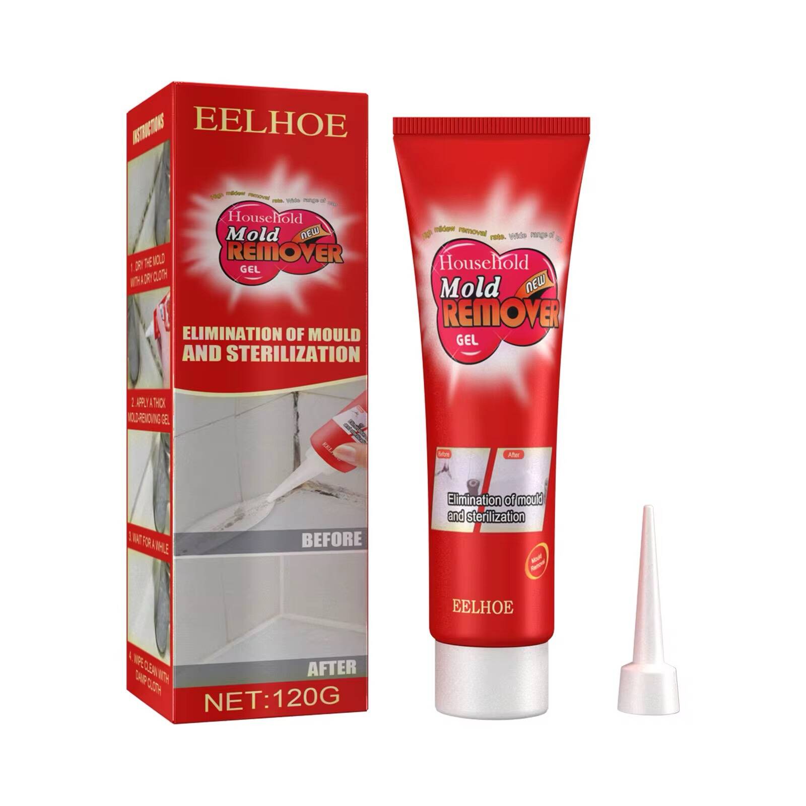 Gel Anti-Moisissure Puissant – Carrelage, Murs, Joints & Machine à Laver