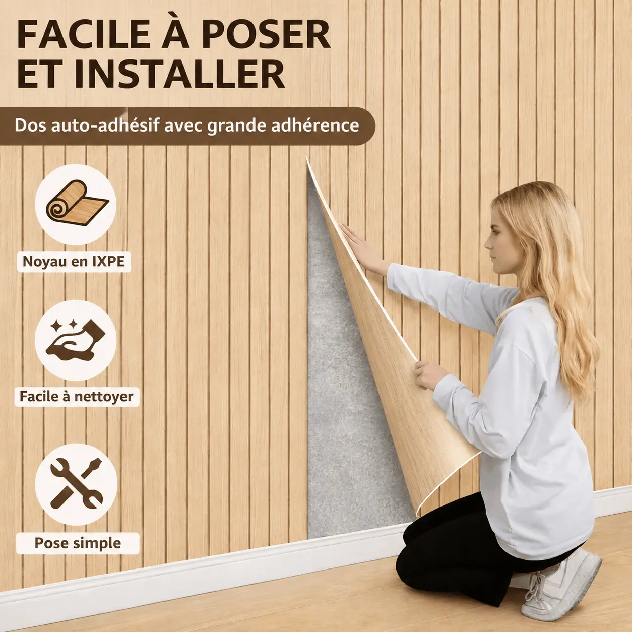 Rouleaux Papier Peint 3D Grille 3M*40cm – Transformez Vos Murs en Minutes – Image 2