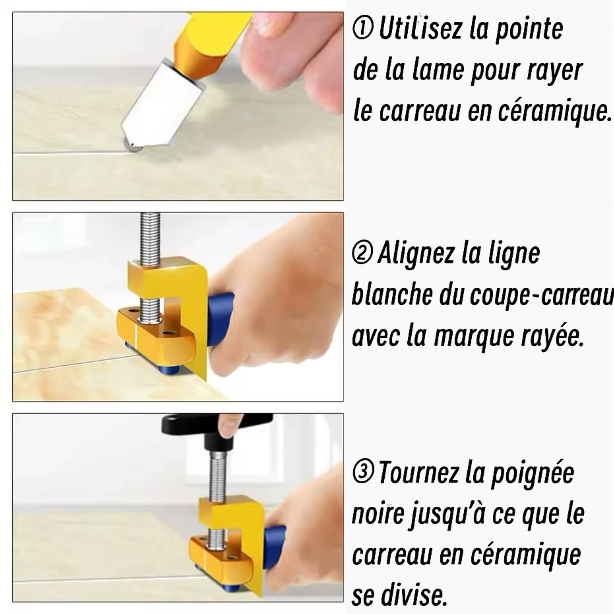 Cutter Céramique & Verre avec Molette Diamant – Outil de Coupe Professionnel (Kinshasa) – Image 3