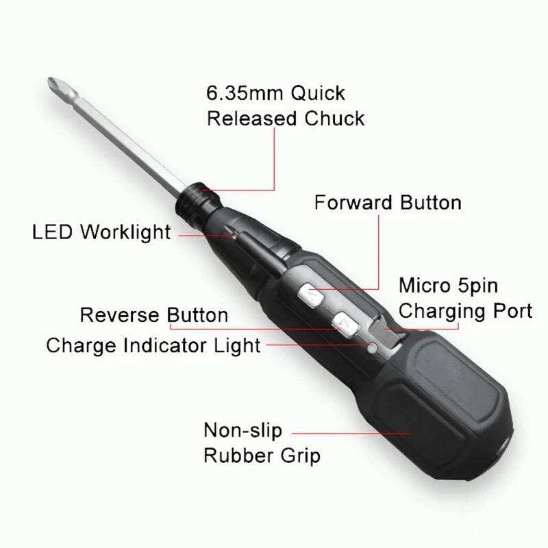 Mini tournevis électriques portables 3.6V – Image 2