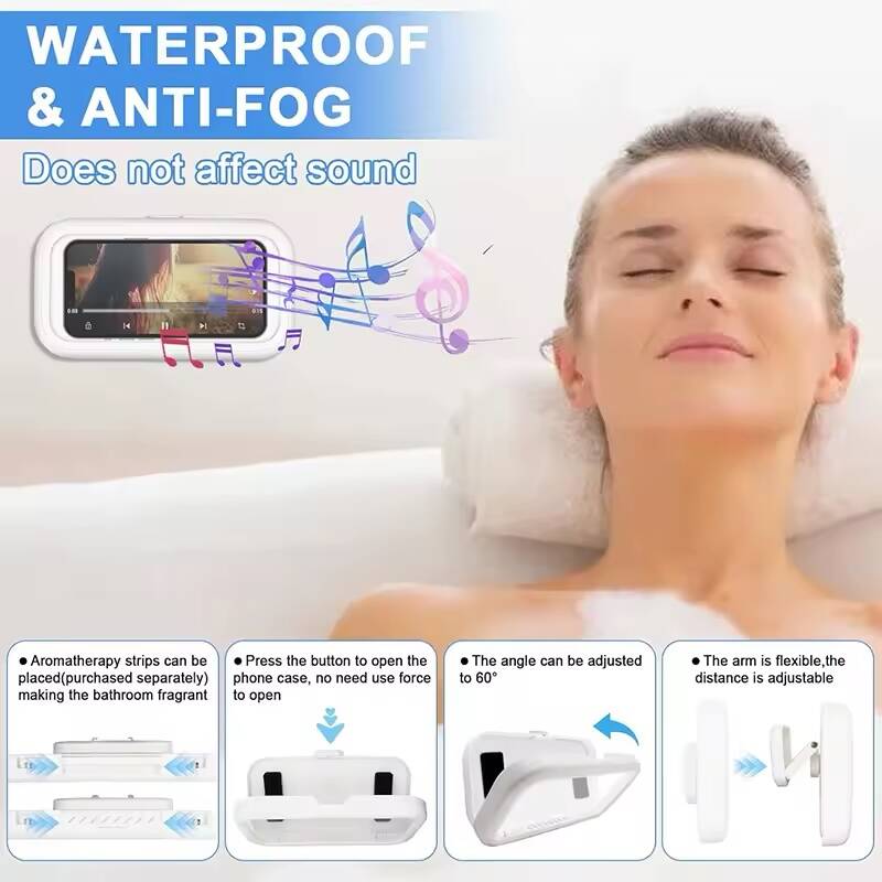Support Étanche Téléphone Douche – Boîtier Mural Réglable & Rotatif – Image 4