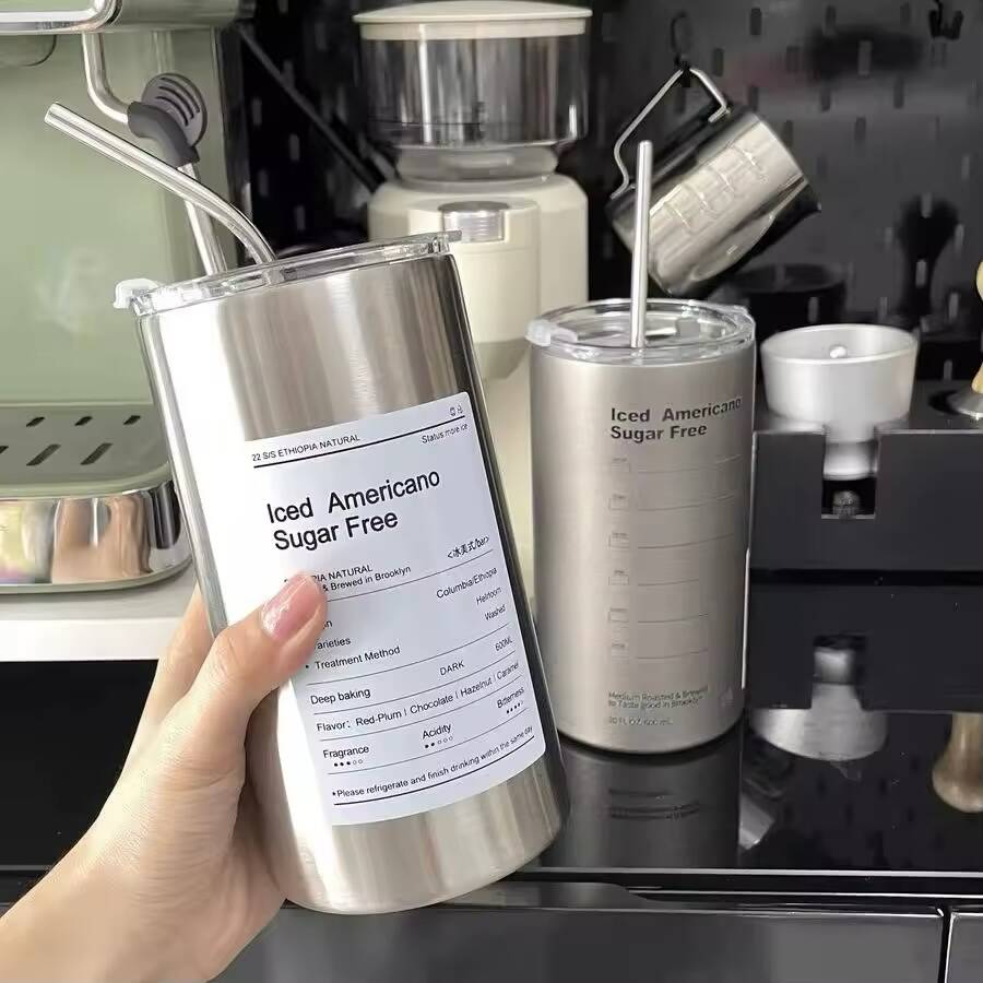 Thermos Américain en Inox – Gobelet Isotherme à Double Paroi avec Couvercle Étanche