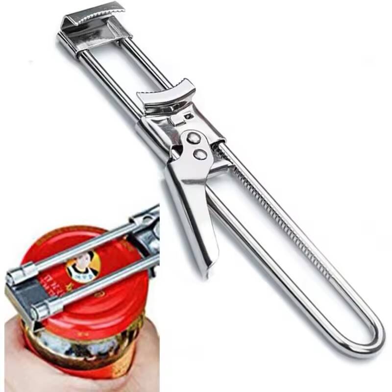 Ouvre-Bouteille & Pots Multifonction Réglable – Acier Inoxydable