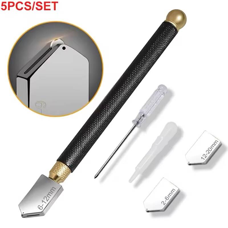Coupe-Verre Diamant Professionnel (Lot de 5) – Verre, Miroir & Carrelage 2–20mm
