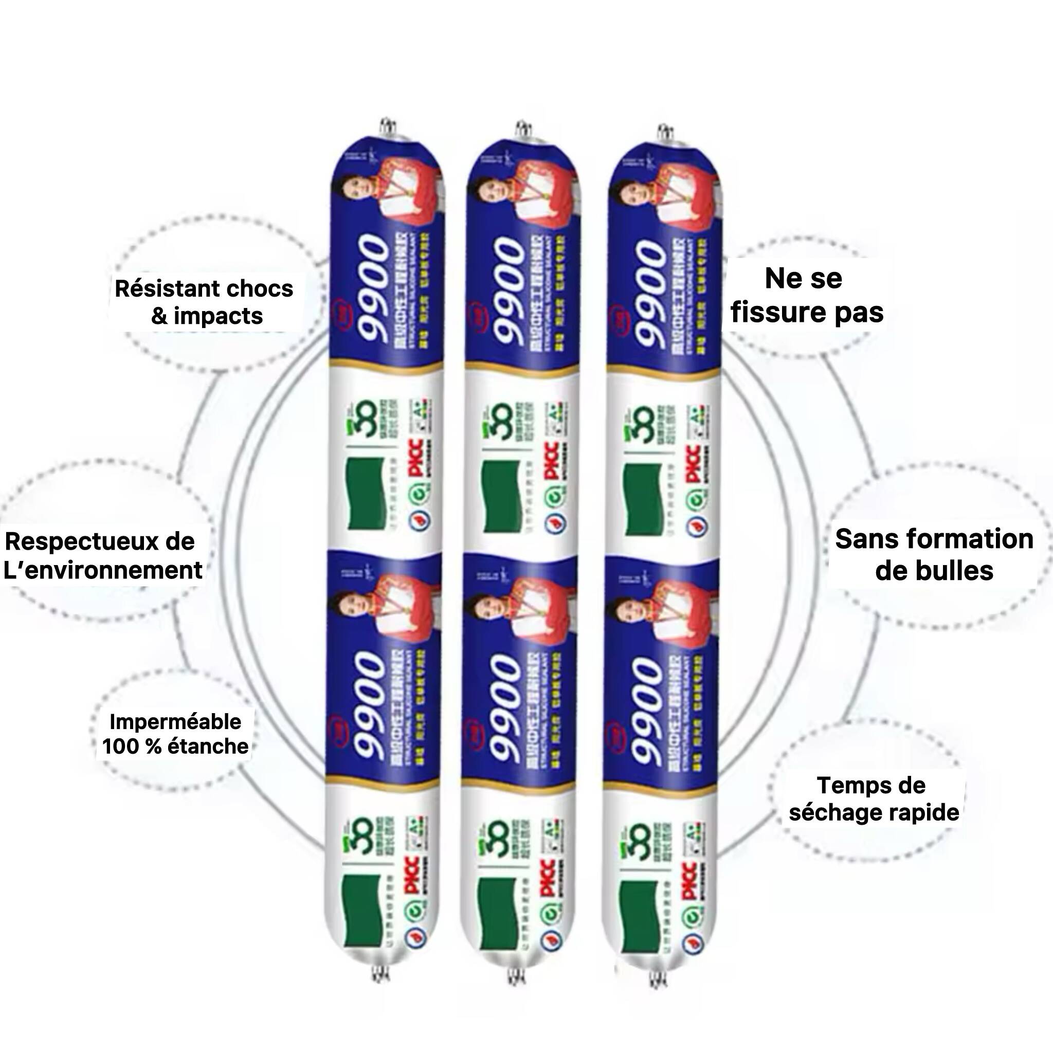 Scellant Adhésif d’Ingénierie Résistant aux Intempéries – Séchage Rapide 600 ml pour Murs Rideaux & Vérandas – Image 2