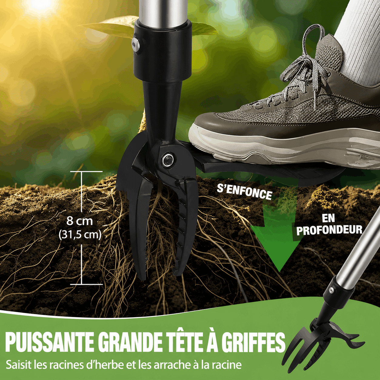 Désherbeur Sans Effort pour Mauvaises Herbes – Jardin & Pelouse – Image 2