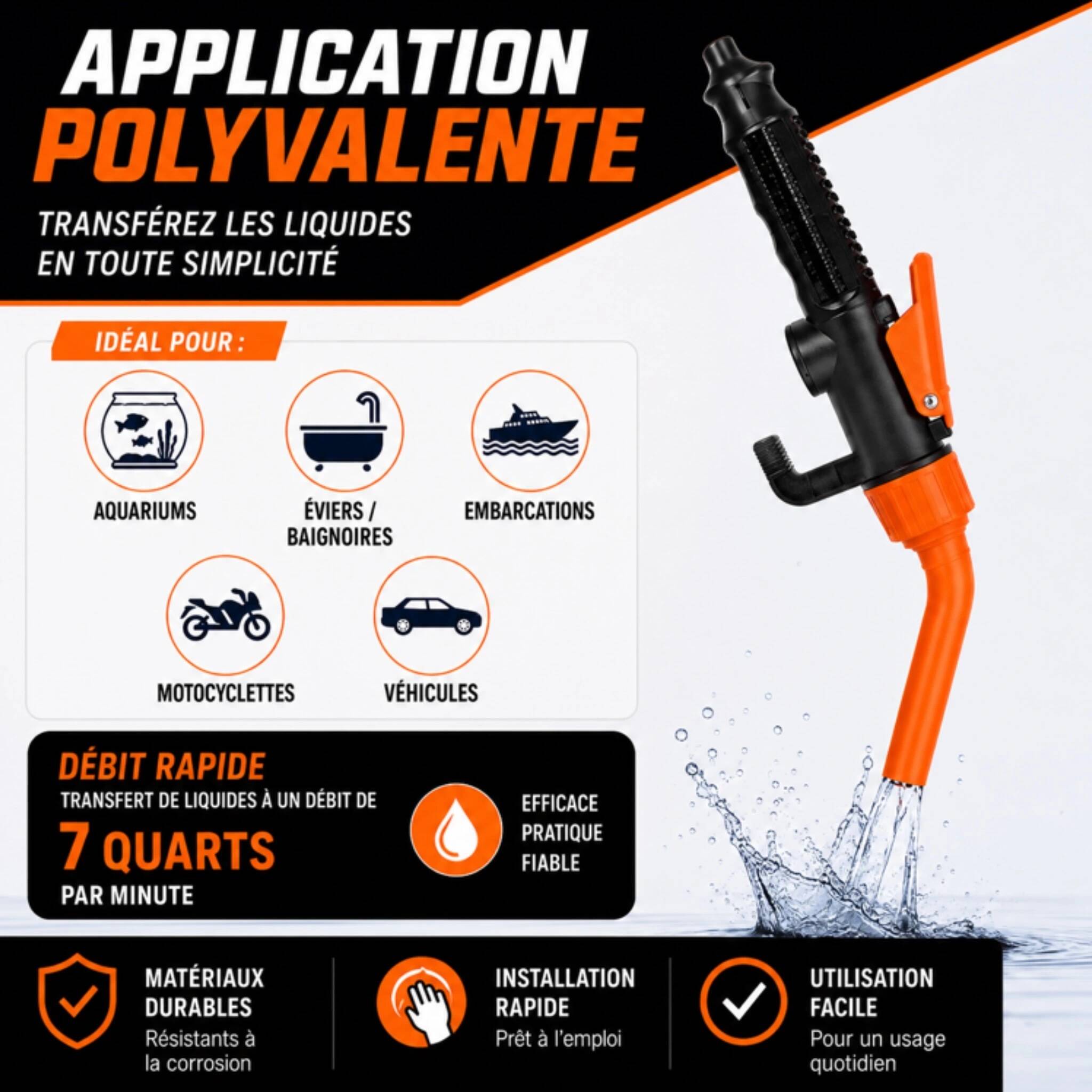 Pompe Électrique Portable de Transfert d’Huile & Carburant – Siphon Automatique – Image 3