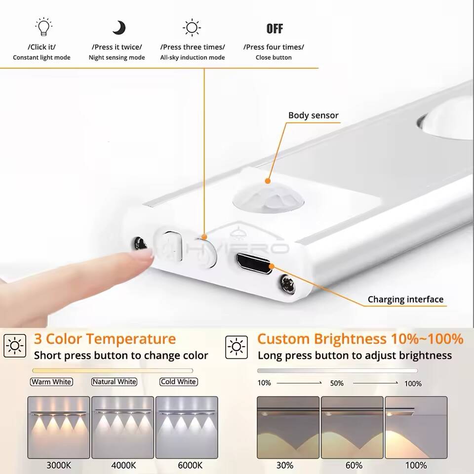 Lampe LED 40 cm à Détection de Mouvement – Éclairage Mince et Sans Fil pour Cuisine, Chambre, Placard (Kinshasa) – Image 3