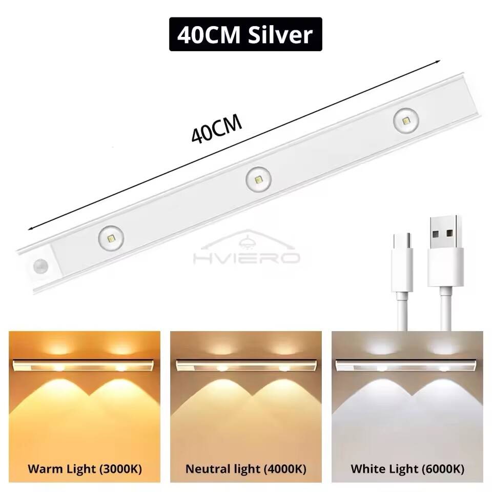 Lampe LED 40 cm à Détection de Mouvement – Éclairage Mince et Sans Fil pour Cuisine, Chambre, Placard (Kinshasa)