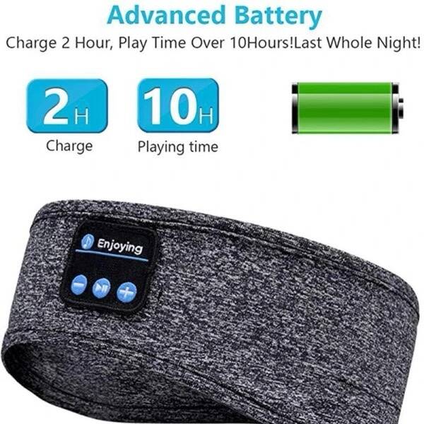 Bandeau Bluetooth Sans Fil : Casque Confortable pour Sport, Sommeil et Musique