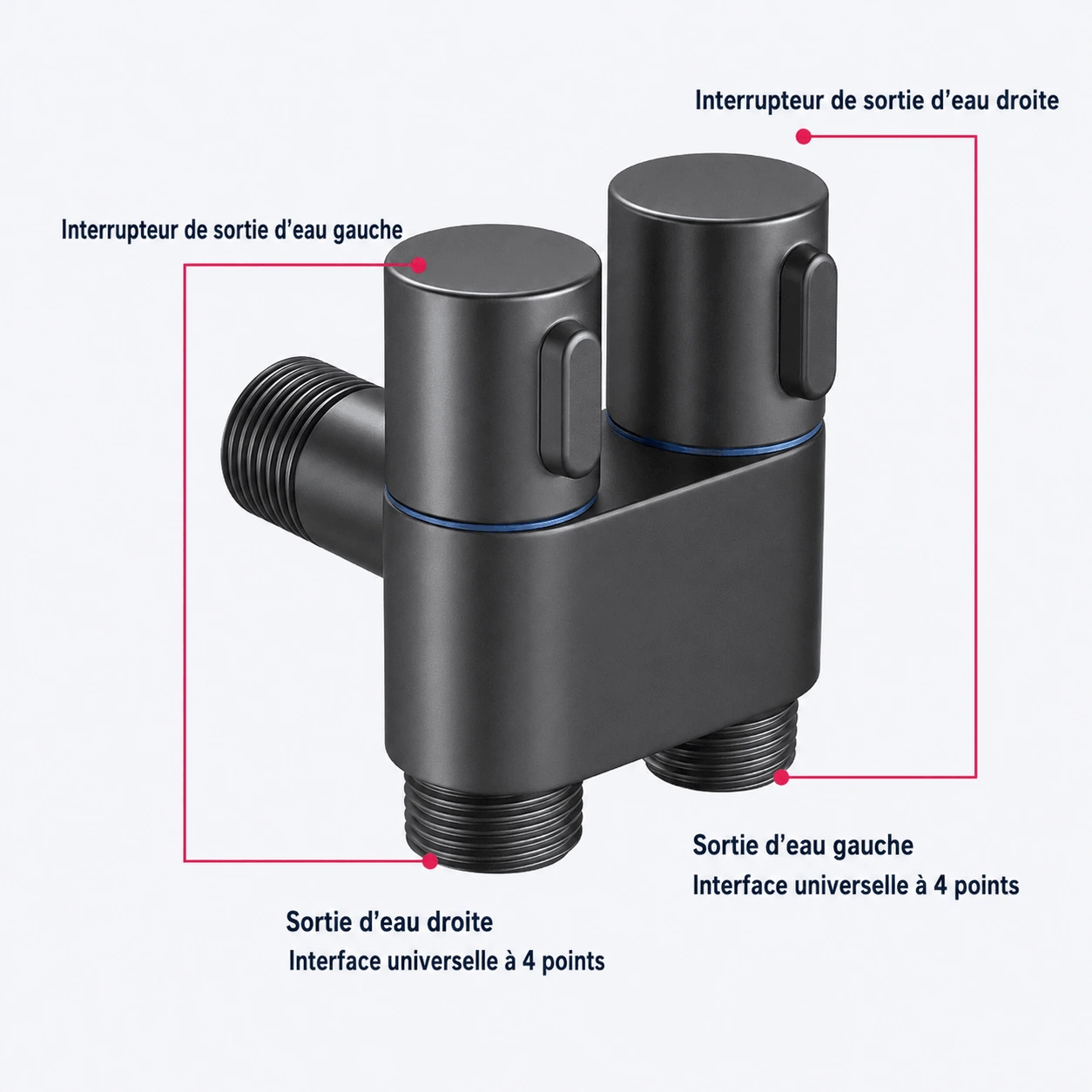 Kit Bidet Eau Chaude & Froide – Douchette Hygiénique Extensible – Image 2
