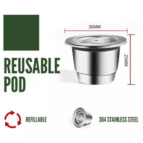 Nespresso Essenza Mini + 13 Capsules + Capsule Rechargeable inox pour Café poudre Cadeaux – Image 4