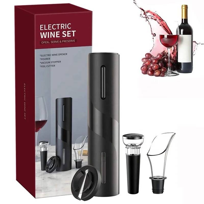 Ouvre-bouteille De Vin électrique + 3 Accessoires Gratuits