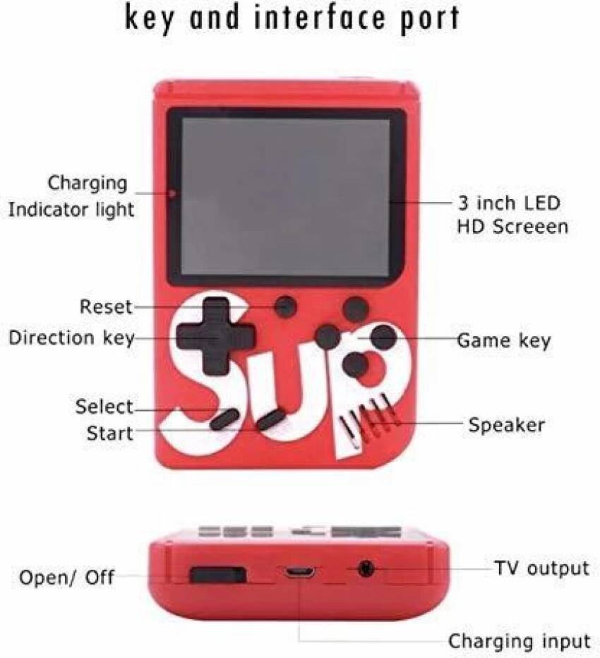 SUP X Game Box 400 , Consol de jeu, Console de jeu Portable, se connecter à un téléviseur – Image 3