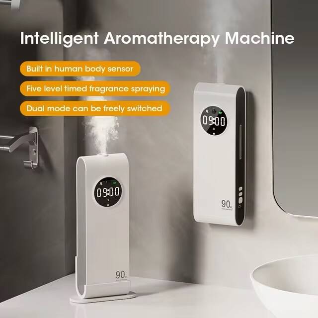 Diffuseur d'Aromathérapie Intelligent à Capteur Automatique - Désodorisant Mural USB avec Fonction Horloge