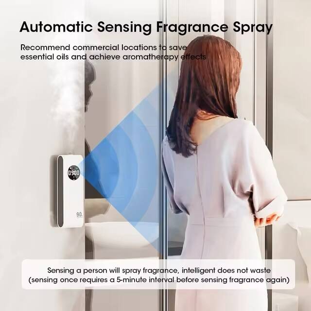 Diffuseur d'Aromathérapie Intelligent à Capteur Automatique - Désodorisant Mural USB avec Fonction Horloge – Image 4