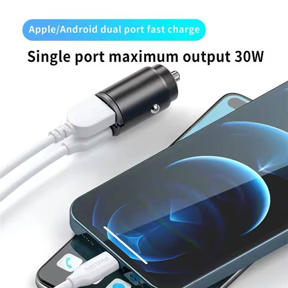 Mini Chargeur Voiture 100W USB Double Port – Ultra Rapide, Aluminium Premium – Image 2