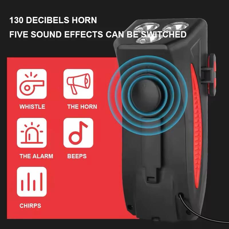 4 en 1 Lumière Vélo Multifonction – Klaxon, Support Téléphone, Lampe & Power Bank – Image 2